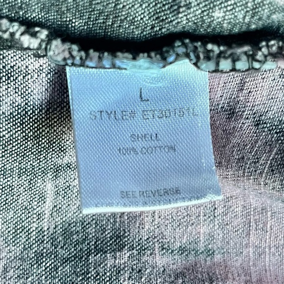 OLI & HAIL Pink and Black Acid Wash Tie-Dye Button-Down Shirt Dress Duster - Picture 8 of 9